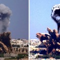 Palestinos transforman el humo de los ataques con cohetes israelíes en imágenes poderosas [ENG]