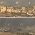 Escalofriantes imágenes muestran cómo los ataques aéreos israelíes destruyen toda una calle en Gaza en sólo una hora