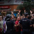 Tensa manifestación en Madrid contra un edificio okupado por neonazis