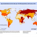 Tasas de suicidio mundiales (2012) [ENG]