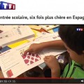 La TV francesa señala que la vuelta al colegio de los niños españoles es seis veces más cara que en Francia