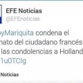 EFE publica un tuit con el hashtag #RajoyMariquita