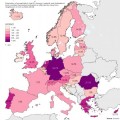 Porcentaje de hogares afectados por el ruido de vecinos/exteriores en Europa