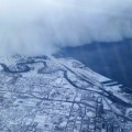 Cómo se ve una gran tormenta de nieve desde el aire