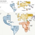 Distribución mundial de la población cristiana en 1910 y 2010