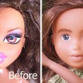 Antes y después de cambiar el maquillaje a muñecas Bratz (INGLÉS)