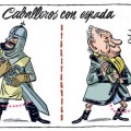 Caballeros con espada (Viñeta de Manel Fontdevila)