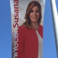 Susana Díaz excluye el logotipo del PSOE en sus carteles electorales