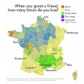 Cuántos besos se dan los franceses al saludarse con amigos según la zona del país