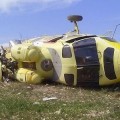 Aparece un helicóptero volcado y sin tripulantes en Níjar