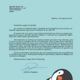 'Un Pingüino En Mi Ascensor' responde con una carta a Spotify por relacionarlos con Ramoncín