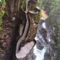 La impresionante escalera del 'Pailón del Diablo' en Ecuador