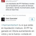 El PP vasco a Hermann Tertsch: "Tú sí que estás en liquidación, merluzo"