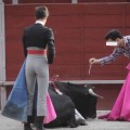 Brutales imágenes de una clase práctica en la escuela de tauromaquia de Madrid