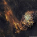APOD 10N (de autores españoles): AE Aurigae y nebulosa de la estrella llameante