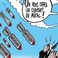 Polémica viñeta en Le Monde: aviones franceses bombardean a terroristas a grito de "os vamos a dar un concierto de metal