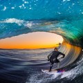 Disparando con flash dentro del tubo, fotografia de surf con Leroy Bellet