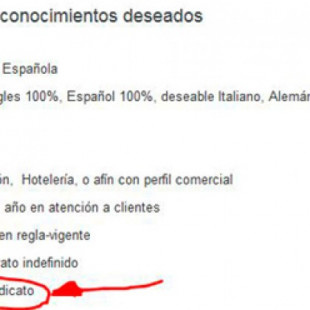 Sanción por exigir a un trabajador “no estar afiliado a ningún sindicato”