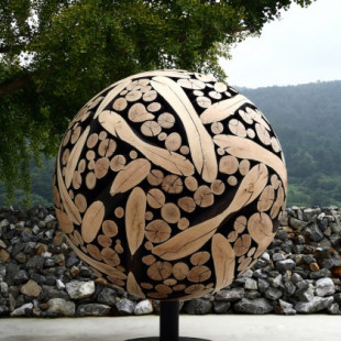 Elegantes esculturas de madera hechas por Jae-Hyo con troncos y ramas caídas [EN]