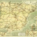 Mapa de Ferrocarriles de España y Portugal de Forcano, de 1948