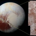 Las montañas de hielo de agua que flotan en la superficie de Plutón