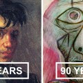 Evolución en los autorretratos de Picasso desde los 15 a los 90 años  (ENG)