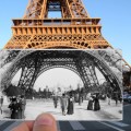 Combinar viejas y nuevas fotos de Paris para hacer historia