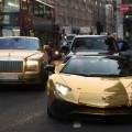 Un multimillonario saudí llega a Londres con una flota de coches de oro