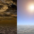 Nubes y claros en mundos alienígenas