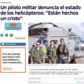 Piloto militar denuncia el mal estado de los helicópteros