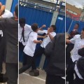 Madre furiosa publica vídeo de su hijo recibiendo una paliza de 20 de sus compañeros en el patio del colegio [ENG]
