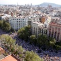 Video en directo de las manifestaciones de la Diada a Barcelona, Berga, Lleida, Salt y Tarragona