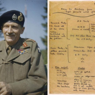 El plan del general Montgomery para el Día D, redactado en una sola hoja de papel