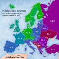 Mejores países de Europa en los que vivir [mapa] [ITA]