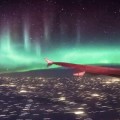 Auroras boreales a bordo de un avión