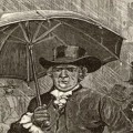La vergüenza pública del primer usuario de paraguas en Inglaterra