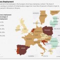 Mapa: porcentaje de trabajo temporal en la UE (EN)