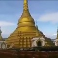 Una pagoda budista se hunde en directo debido a las lluvias en Myanmar