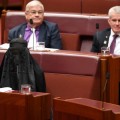 Una senadora australiana, con burka en el pleno del Parlamento
