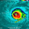 El satélite de la NASA ve a Barbuda en el ojo del huracán Irma