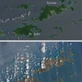 El Huracán Irma ha destruido tanta vegetación que algunas Islas Caribeñas han cambiado de color