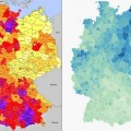 Los mapas de las elecciones: las dos Alemanias siguen vigentes