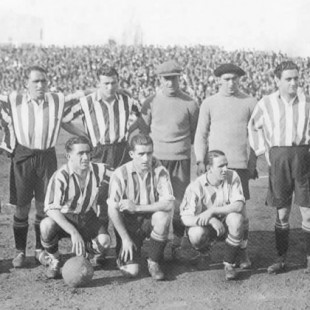 La primera delantera histórica, el Athletic Club de los años 30