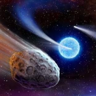 Seis estelas de cometas aparecen orbitando una estrella distante
