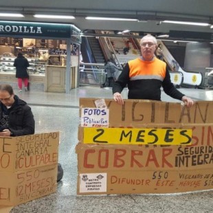Un vigilante de seguridad en Metro de Madrid inicia una huelga de hambre por los impagos en las nóminas de la concesiona