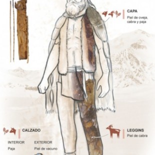 La vestimenta de Ötzi se elaboró con cinco especies animales