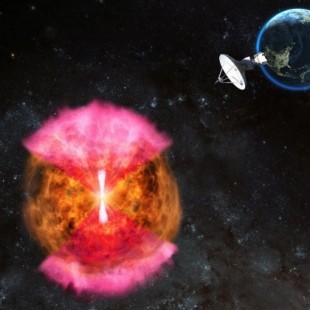 Un capullo cósmico absorbe la fusión de dos estrellas de neutrones (ING)