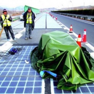 Roban un tramo de la carretera solar inaugurada hace unos días en China