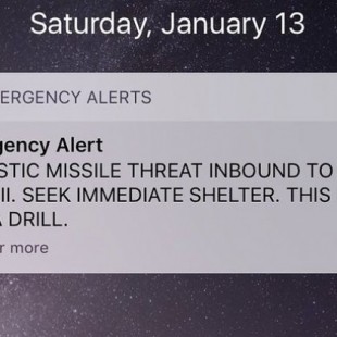 Una falsa alarma fue enviada por accidente a los residentes de Hawai: "amenaza de misiles balísticos" [ENG]