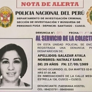 Dos detenidos por la desaparición de la turista española Nathaly Salazar en Perú
